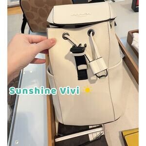 NWT Coach Racer Pack Bag Backpack CU111 Gunmetal /Chalk